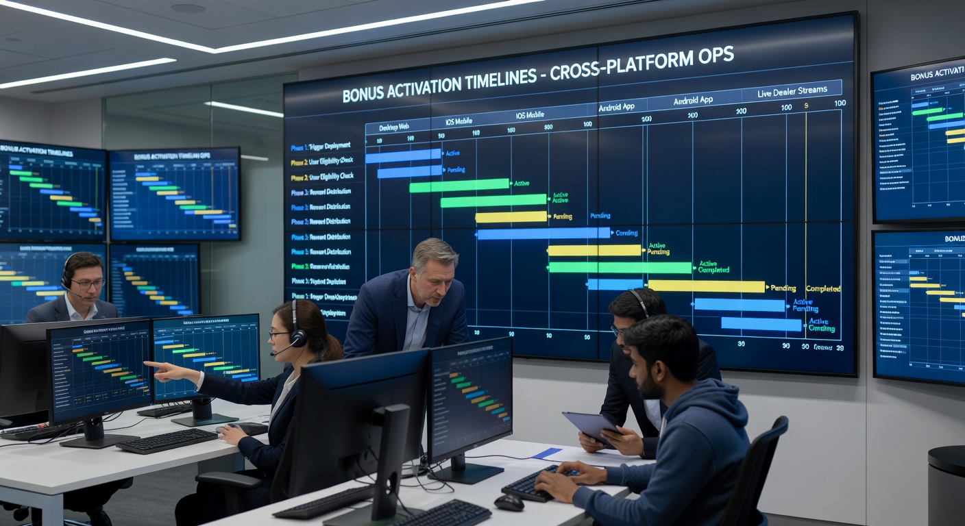 Detailed view of casino backend systems handling bonus timelines