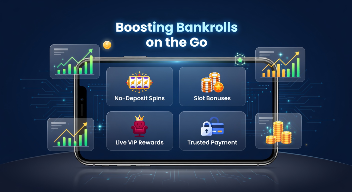 Dynamische weergave van een mobiel slot met vallende bonussen en een groeiende bankroll