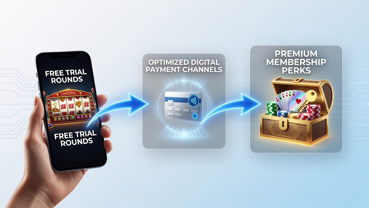 Mobiele casino app met gratis spins en betalingsopties op een smartphone scherm