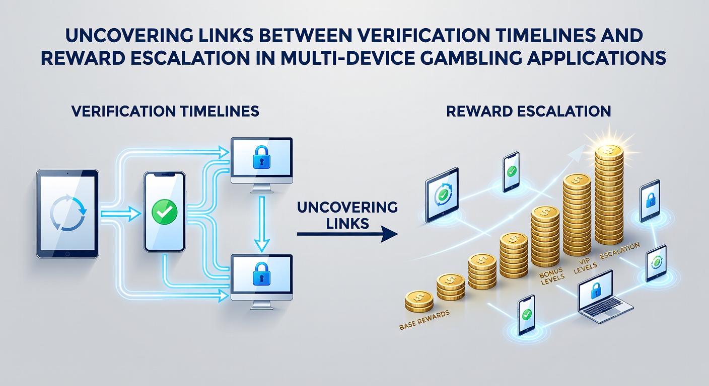 Multi-device gambling apps showing verification process and reward progression across platforms
